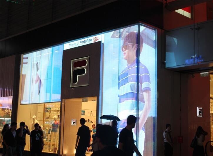 쇼핑몰 센즈헨 공장을 위한 옥외 광고 투명한 주도하는 비디오 화면 16384 도트